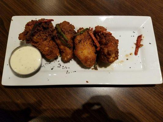 Garlic and pepper chicken wings