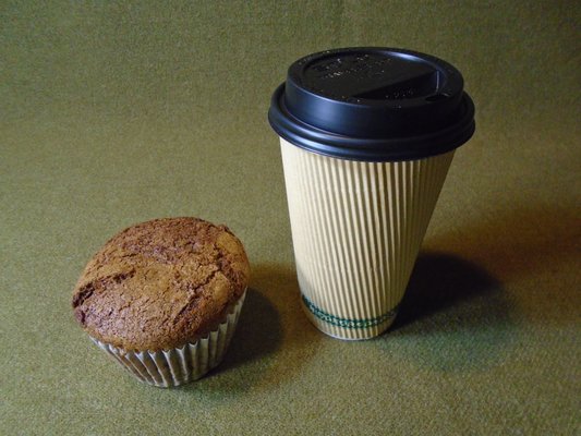 A "Depth Charge" and a fresh muffin - to keep me awake on my way back home.