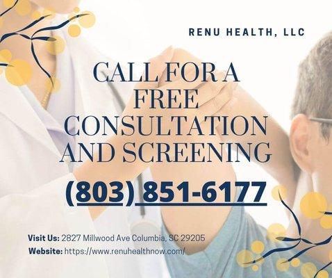 Call for a free consultation and screening