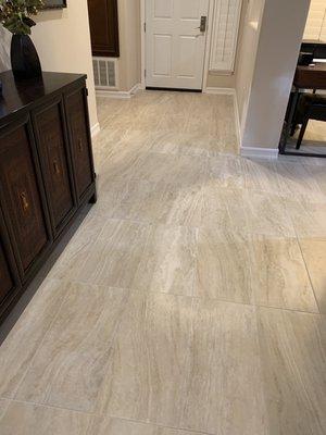 Luis and Paragon Tile installed my 12" x 23" porcelain tile floors and I could not be happier with the outcome