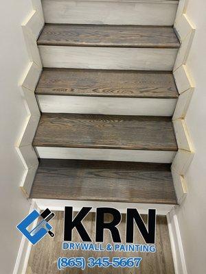 Custom stairs during a home renovation project