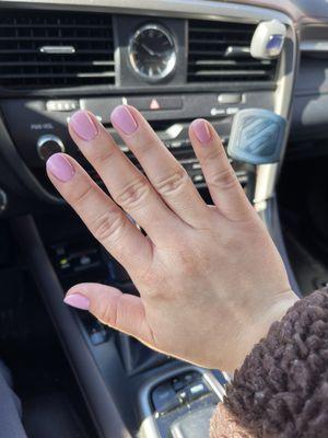 Color is #100 for my gel extension fill ins with Julie the nail tech