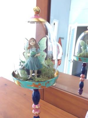 My DIY fairy project. Glass containers and moss bought separately. Thank you Fairy Store!!!