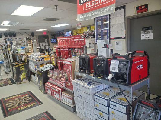 Welding units and welding wire.