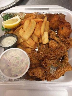 Catfish and hush puppies to go