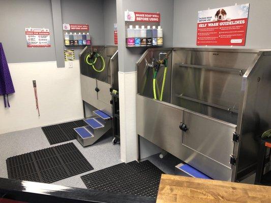 Self service wash area