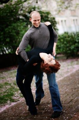 Nathan and Delayna sharing a dance.