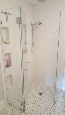 Ceramic and Marble Shower