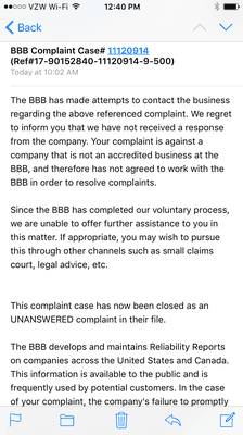 Since Simpson and Simpson disabled comments and reviews on their page I'll just leave this here. They refused to respond to the BBB. Beware