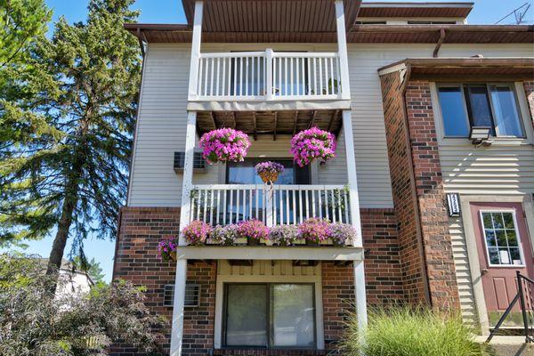 Private balcony space available at Eastland Apartments in Kentwood, MI