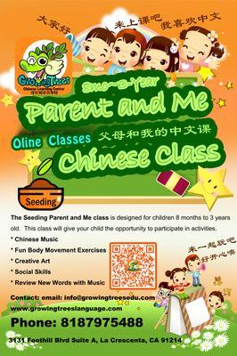 Register now !!! Get first class free !!! Seeding Parent and me class