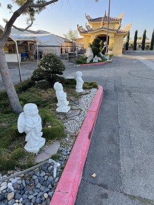 Peaceful and serene landscapes around the temple.