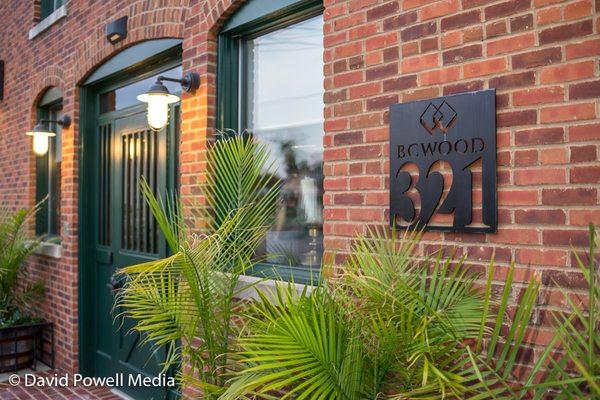 BC Wood Properties hired me to take photos of the exterior of their office building. This is a detail of their address and entry.