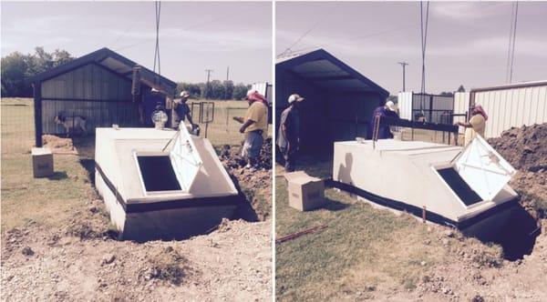 Installation of storm shelter