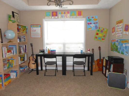 After:  Complete home school room.