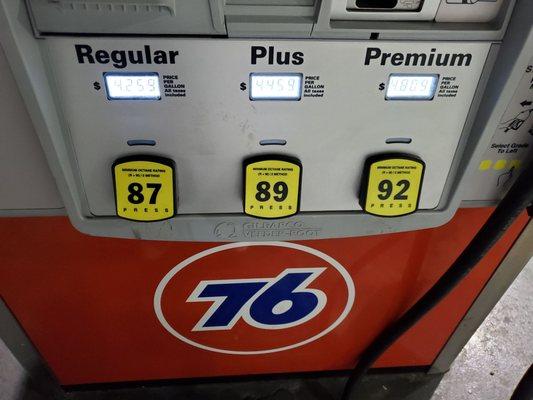 The gas prices as of December 30, 2021