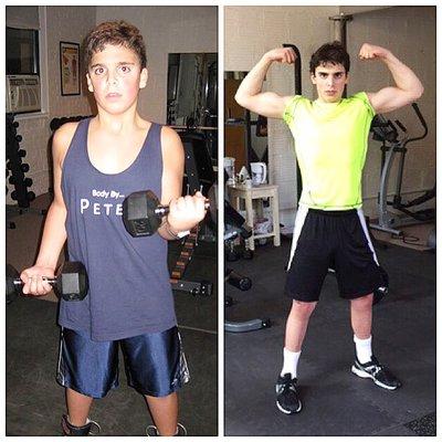 One of my clients training progressions over 8 years. From young boy to strong man.