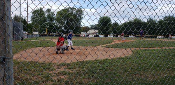 Well kept baseball fields.