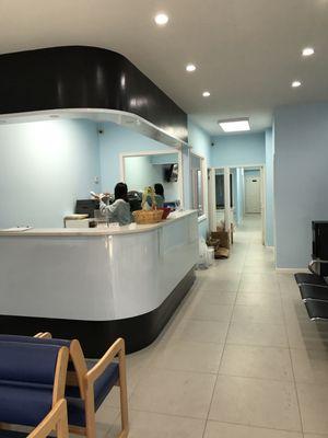 Receptionist lobby and waiting room