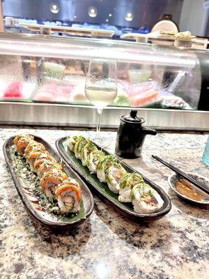 Dragon roll and chef's special roll