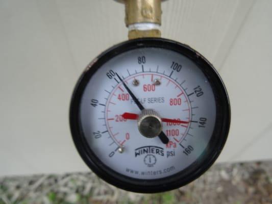 Water pressure (PSI) for the home.