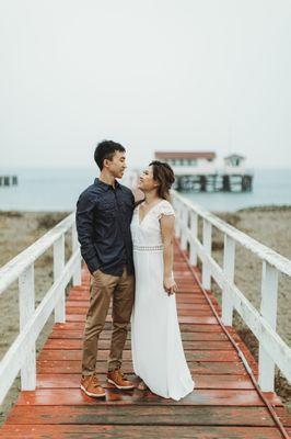 Engagement photo at Crissy Field