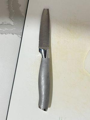 Tip of knife chipped off trying to open a can