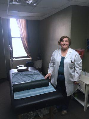 Exam suite at Tri-State College of Acupuncture offices.