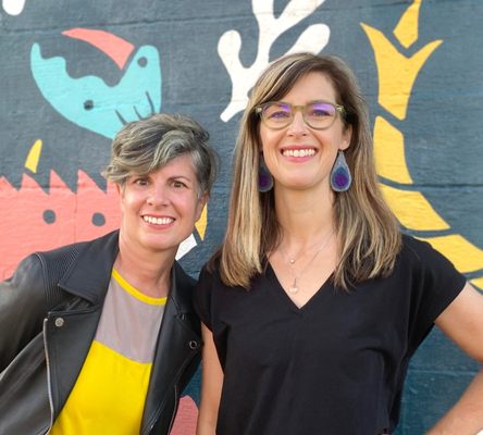 Janell Scannell & Lisa Walker co-owners of Pop up Art School.