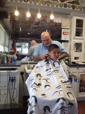 My boy getting his fade