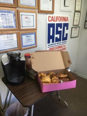 Doughnut Friday's !  A Tradition here at the shop.