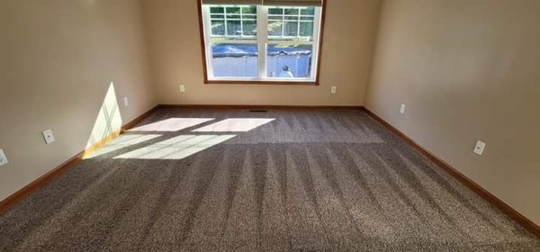 Bedroom after steam cleaning