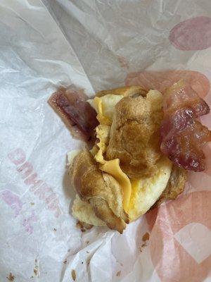 Uncooked Bacon Egg And Cheese