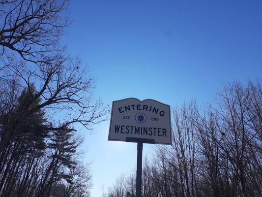 Entering Westminster from Fitchburg.