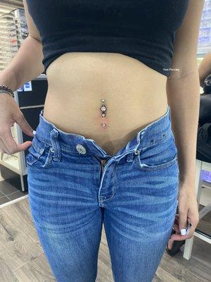 Double Belly Piercing