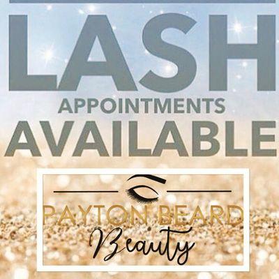 Eyelash appointments available. Taking new clients