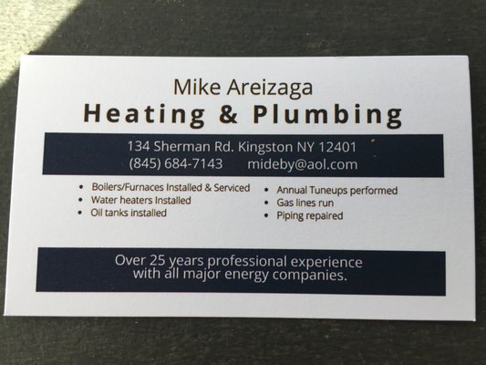 Mike Areizaga Heating And Plumbing