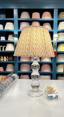 Beautiful patterned lampshades.