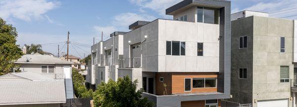 A West Los Angeles Small Lot Subdivision near Stoner Park.  We were asked to replace their small home with 3 similar single family homes.