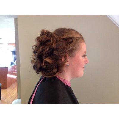 Updo long hair prom bridal