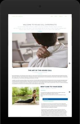 House Call Chiropractic website design.