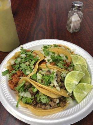 Fajita and pastor tacos