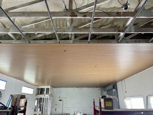 Waterproof acoustical ceiling. Custom made.