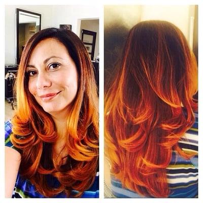 Latest masterpiece by Julie Grace!  Copper Ombré. Yay!  My favorite!!