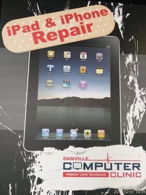 We do iPhone, iPad, and computer repair.