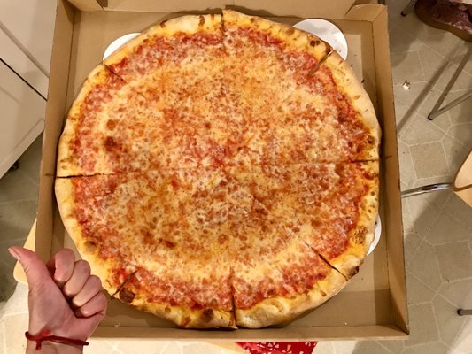 It's just the perfect NY-style cheese pizza.