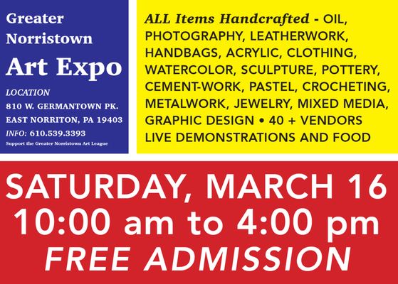 ART EXPO - March 16, 2019 10 am to 4 pm...Includes silent Auction