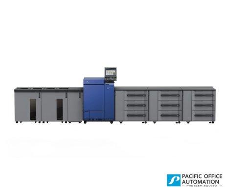 With blazing 100 ppm output speed in brilliant color, the Konica Minolta bizhub PRESS C1100 raises the bar in digital productivity.