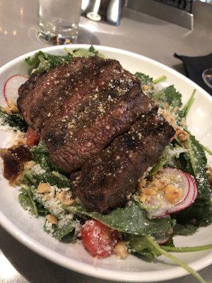 Kale Crunch salad with steak.