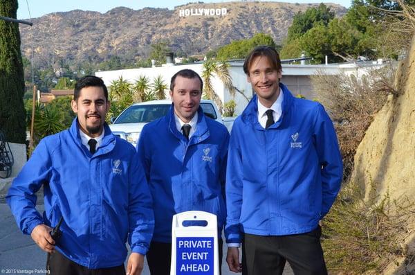 Vantage Parking crew in Hollywood Hills, CA